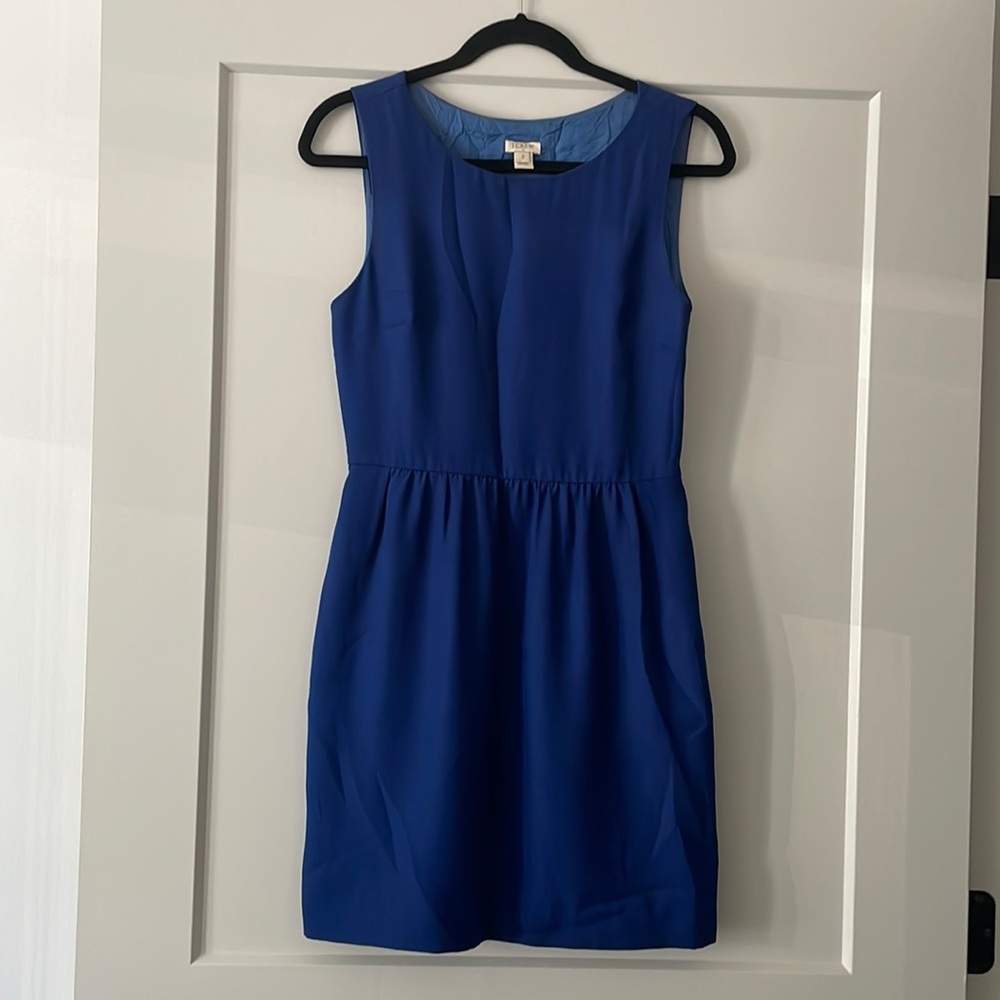 J Crew blue sheath dress